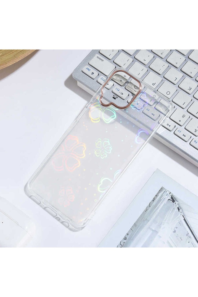 [RNZ-TA69291] Samsung Galaxy M32 Uyumlu Kılıf Zore Sidney Desenli Sert Kapak (Flower No3)