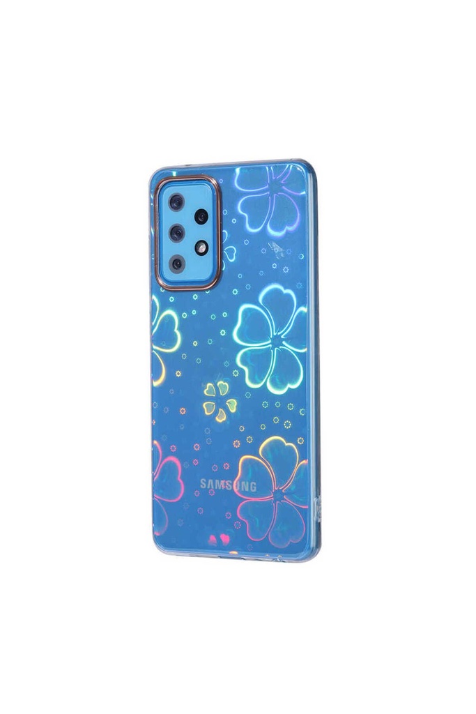 [RNZ-TA69303] Samsung Galaxy A72 Uyumlu Kılıf Zore Sidney Desenli Sert Kapak (Flower No3)