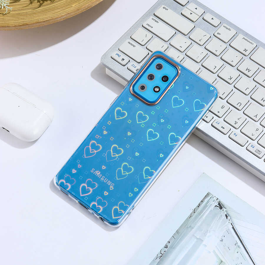 Samsung Galaxy A72 Uyumlu Kılıf Zore Sidney Desenli Sert Kapak