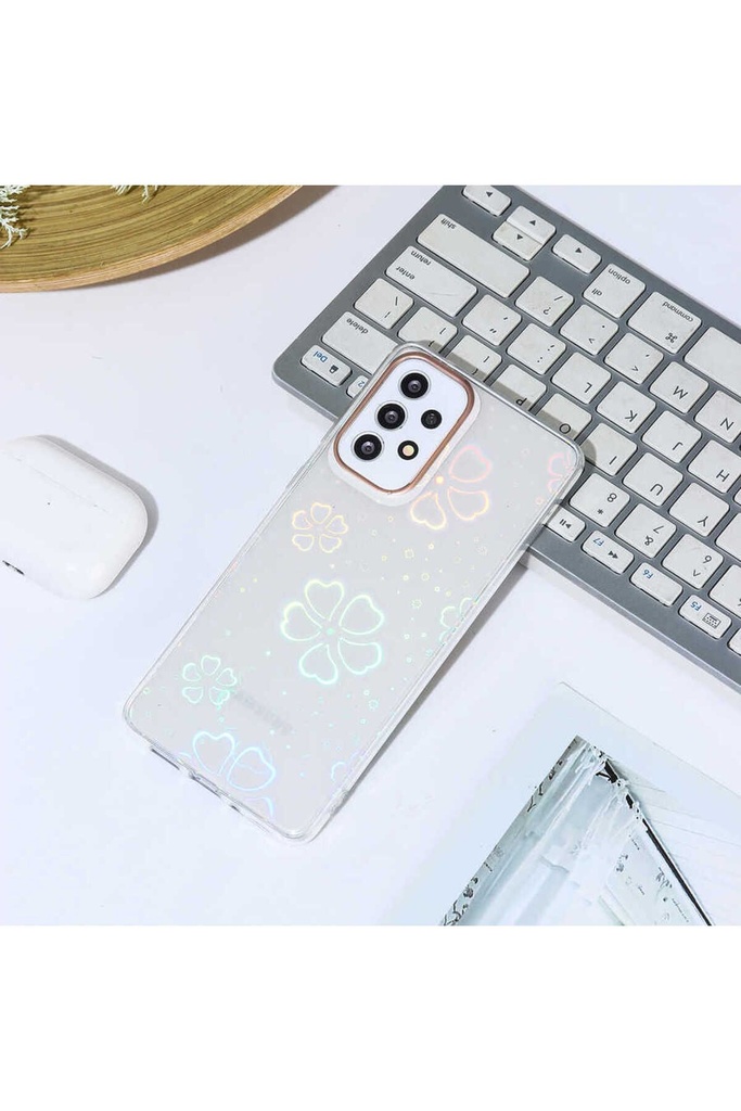 [RNZ-TA69306] Samsung Galaxy A73 Uyumlu Kılıf Zore Sidney Desenli Sert Kapak (Flower No3)