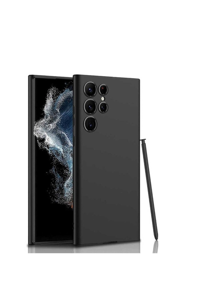 [RNZ-TA71635] Samsung Galaxy S22 Ultra Uyumlu Kılıf Zore Silikon Kıpta Kapak (Siyah)