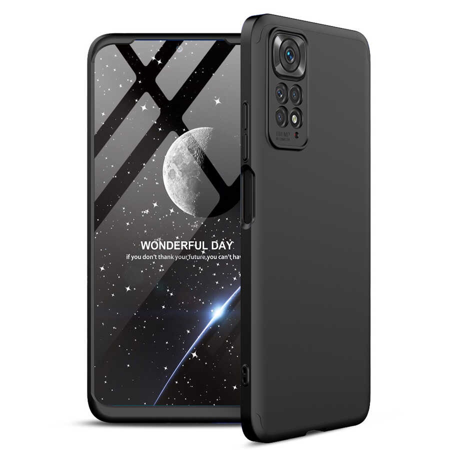 [RNZ-TA69371] Xiaomi Redmi Note 11S Global Uyumlu Kılıf Zore Ays Kapak (Siyah)