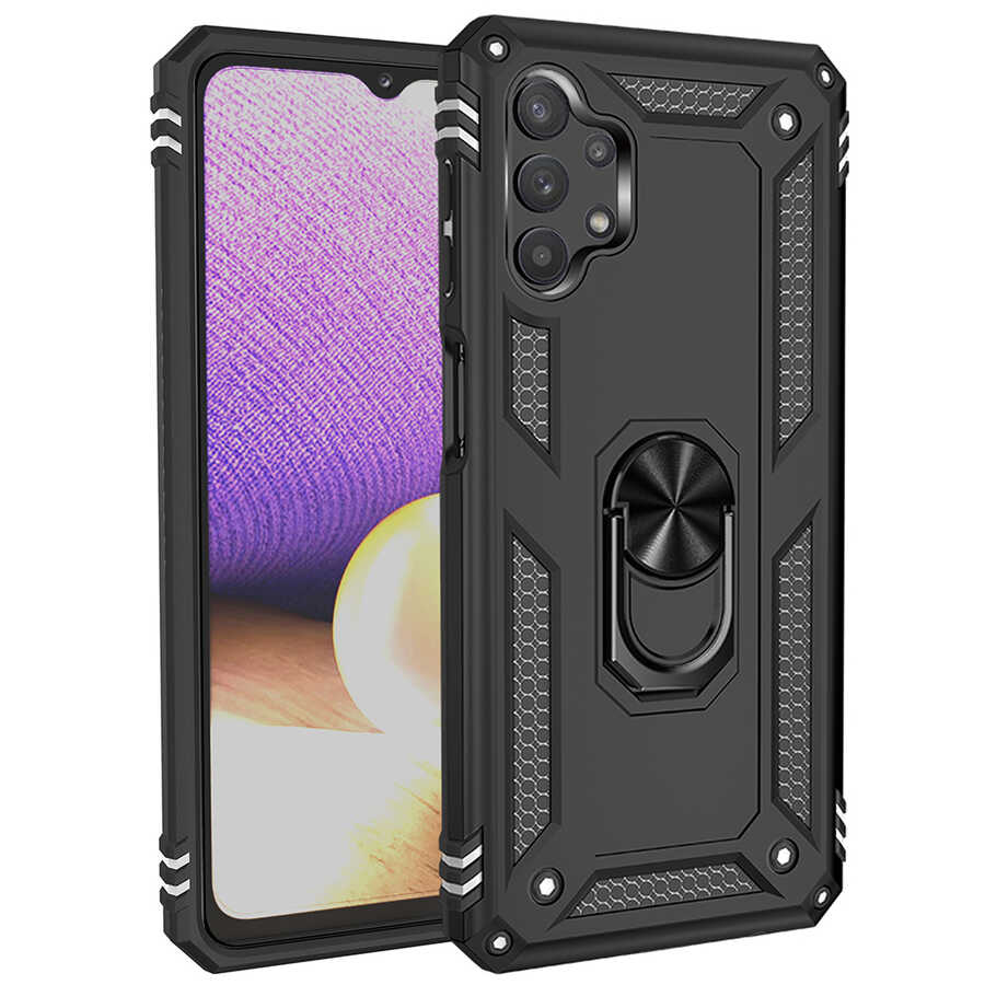 [RNZ-TA69713] Samsung Galaxy A23 Uyumlu Kılıf Zore Vega Kapak (Siyah)