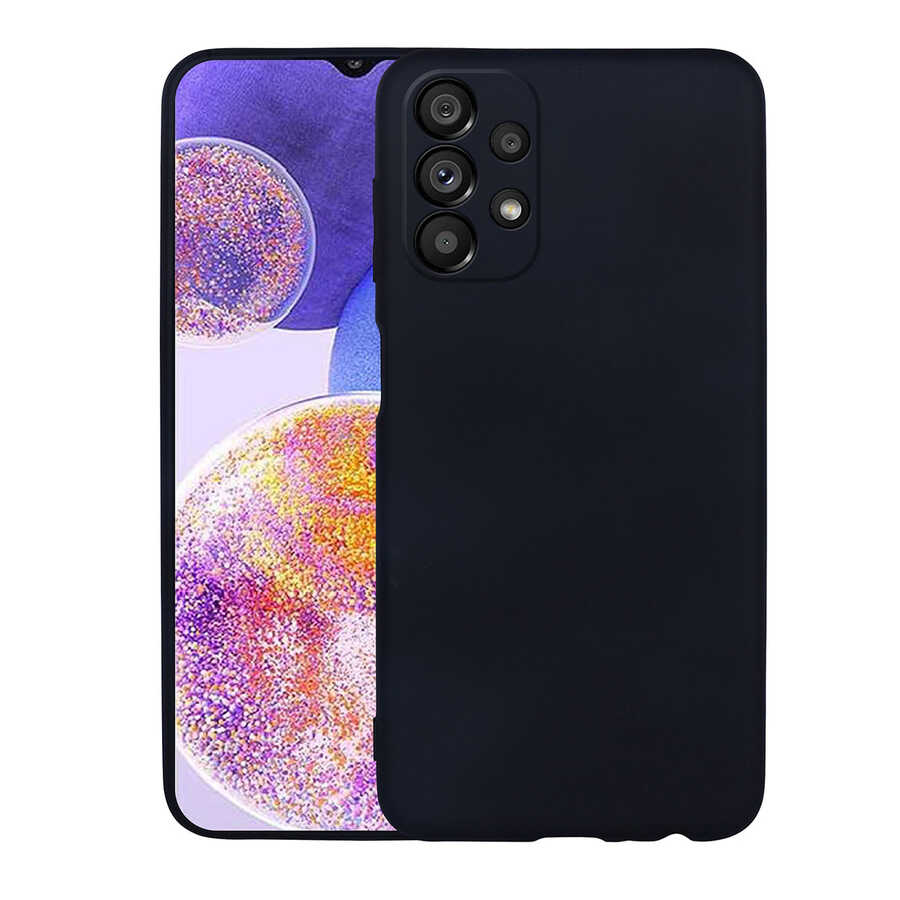 [RNZ-TA69475] Samsung Galaxy A23 Uyumlu Kılıf Zore Premier Silikon Kapak (Siyah)