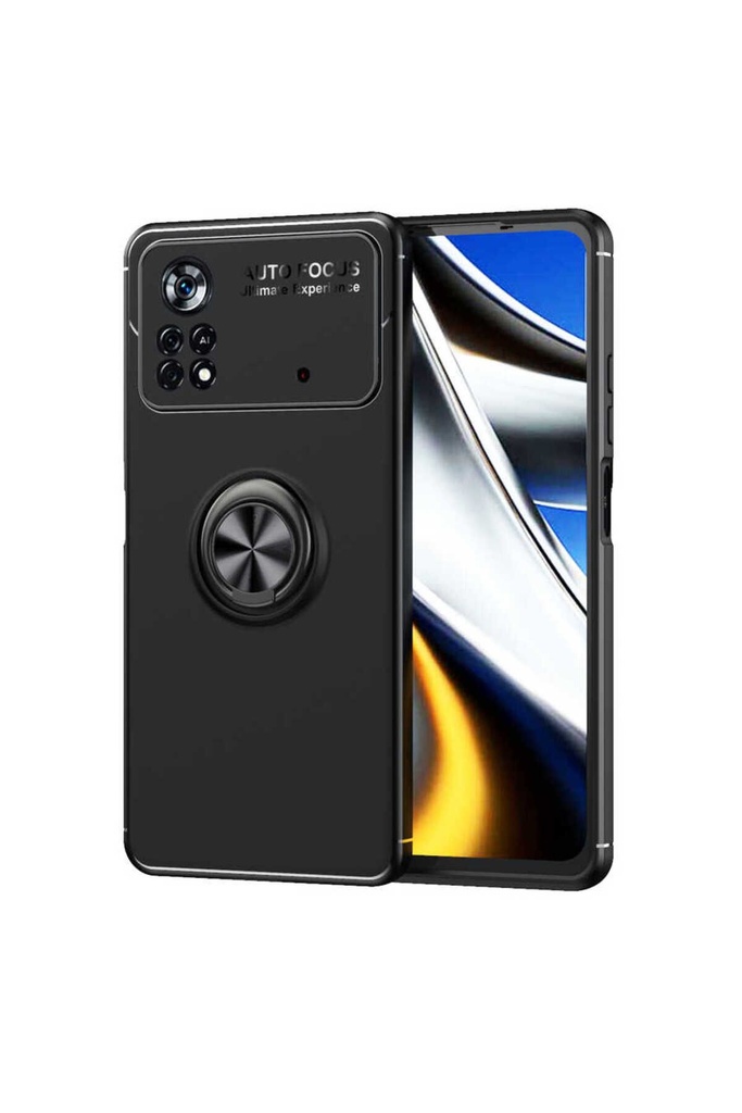 [RNZ-TA69511] Xiaomi Poco X4 Pro 5G Uyumlu Kılıf Zore Ravel Silikon Kapak (Siyah)
