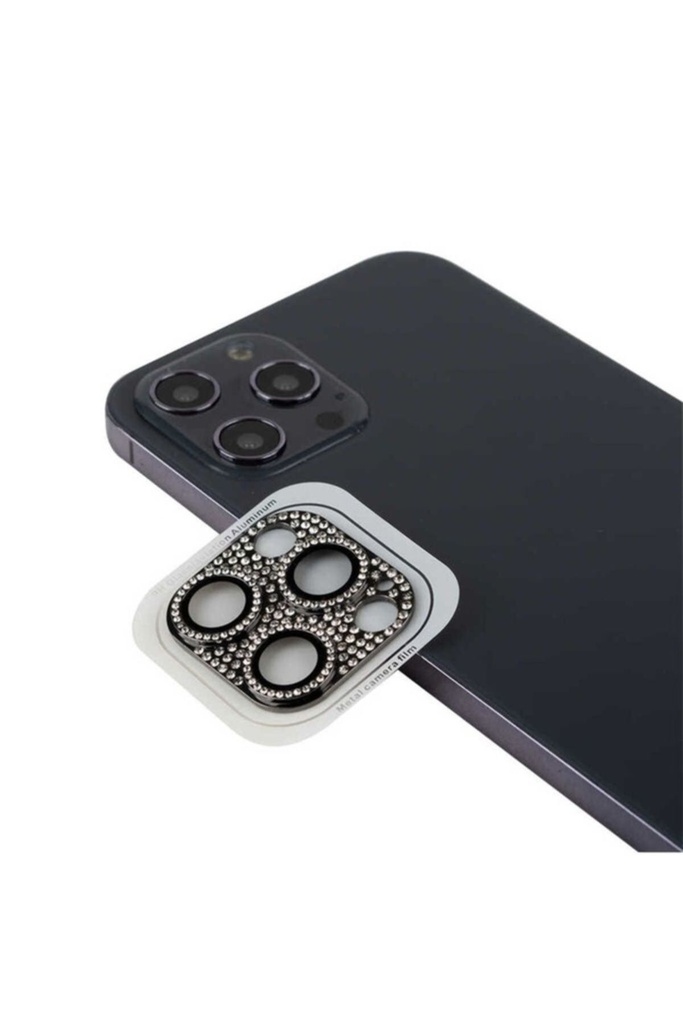 [RNZ-TA72287] Apple iPhone 13 Pro Max Uyumlu Zore CL-08 Kamera Lens Koruyucu (Siyah)