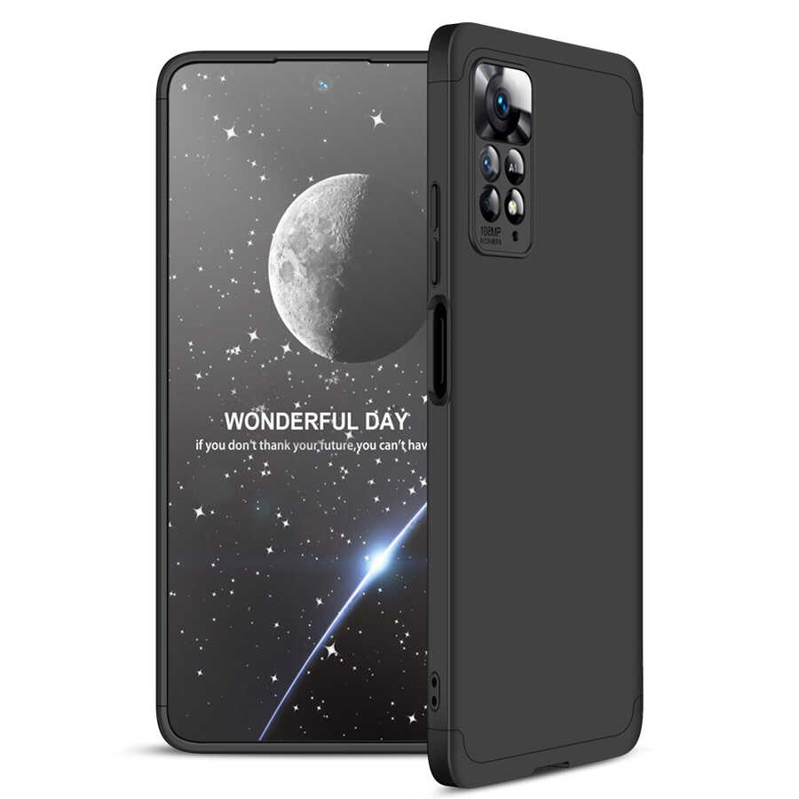 [RNZ-TA69841] Xiaomi Redmi Note 11 Pro 5G Uyumlu Kılıf Zore Ays Kapak (Siyah)