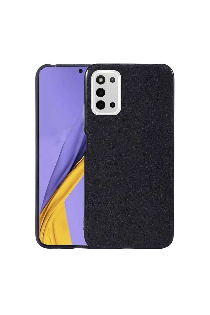 [RNZ-TA69873] Samsung Galaxy A03S Uyumlu Kılıf Zore Shining Silikon (Siyah)