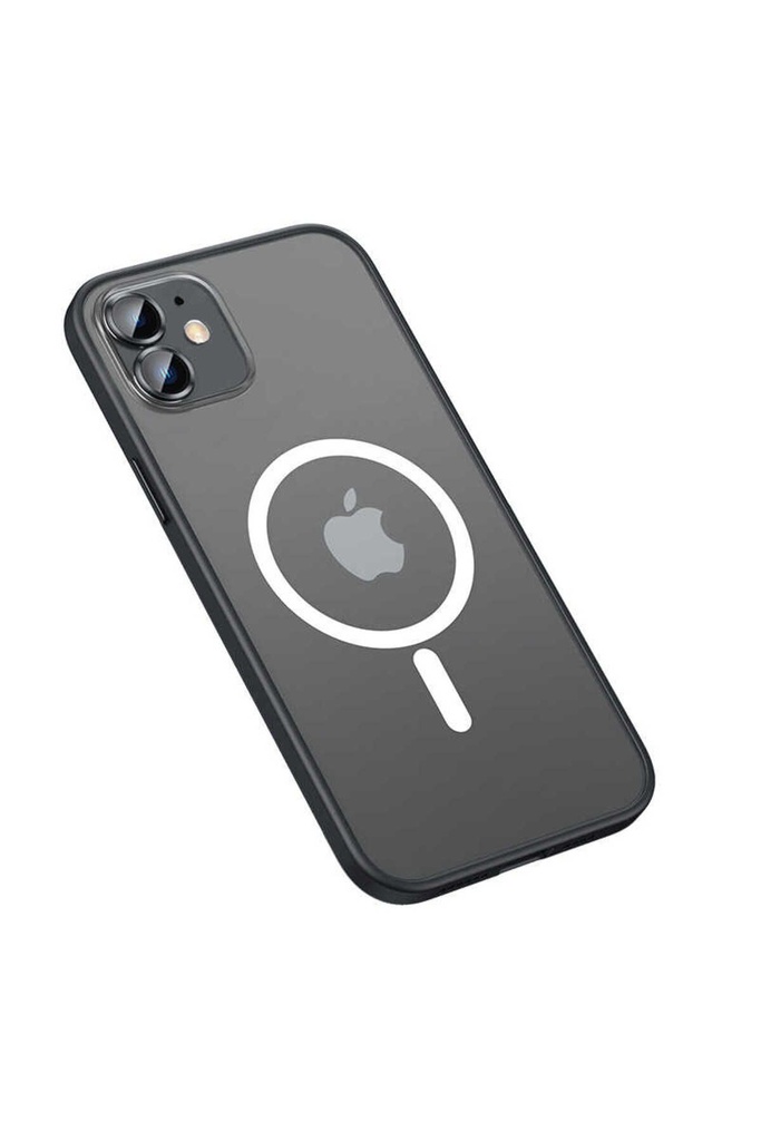 [RNZ-TA70133] Apple iPhone 12 Uyumlu Kılıf Zore Mokka Wireless Kapak (Siyah)