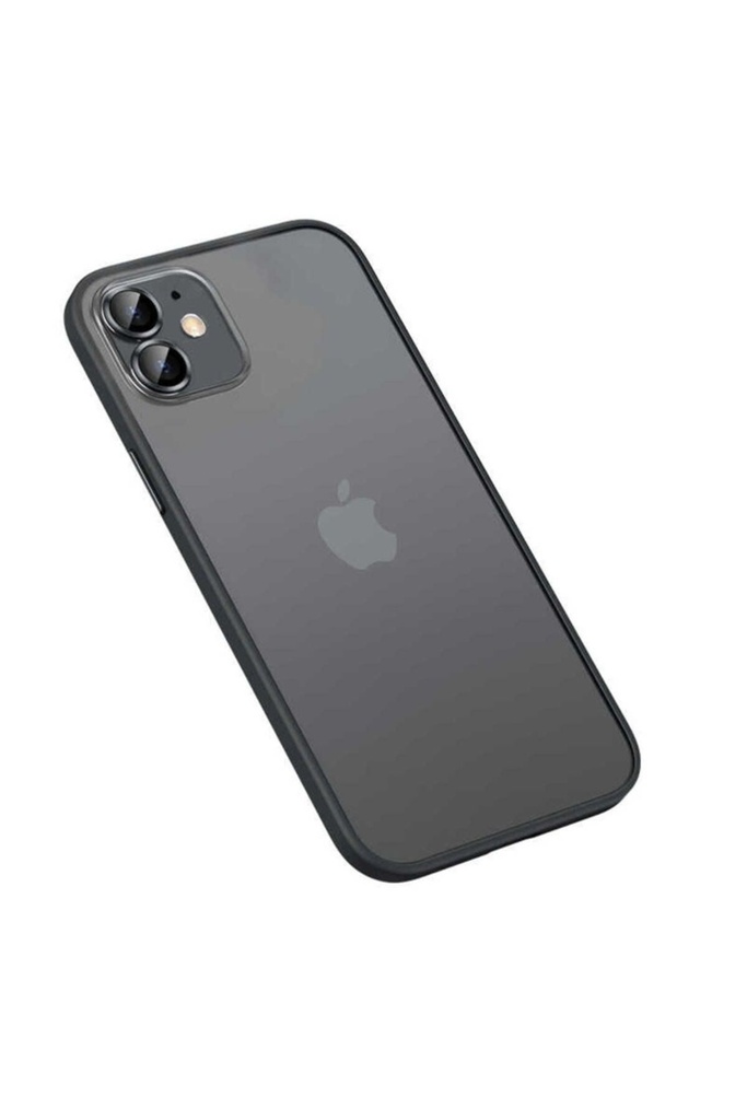 [RNZ-TA70279] Apple iPhone 12 Uyumlu Kılıf Zore Retro Kapak (Siyah)