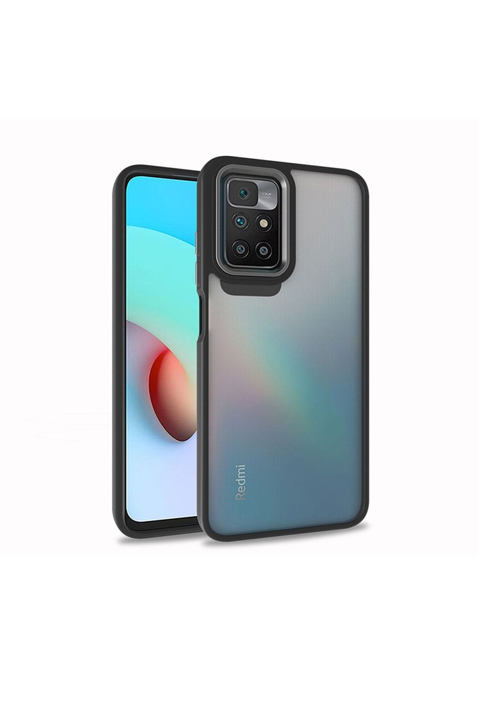 [RNZ-TA70516] Xiaomi Redmi 10 Uyumlu Kılıf Zore Flora Kapak (Siyah)