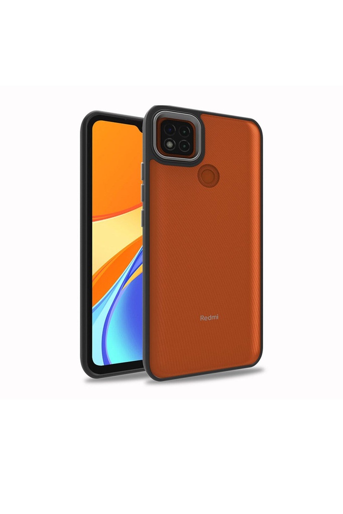 [RNZ-TA70522] Xiaomi Redmi 9C Uyumlu Kılıf Zore Flora Kapak (Siyah)
