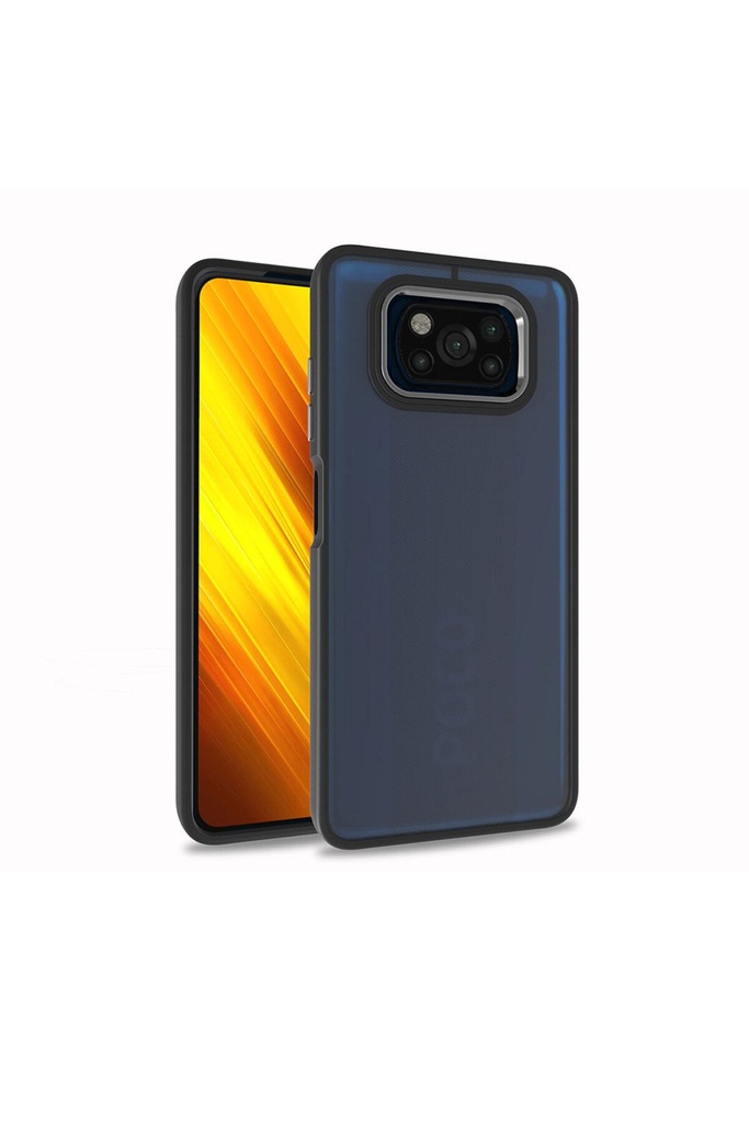 [RNZ-TA70528] Xiaomi Poco X3 Uyumlu Kılıf Zore Flora Kapak (Siyah)