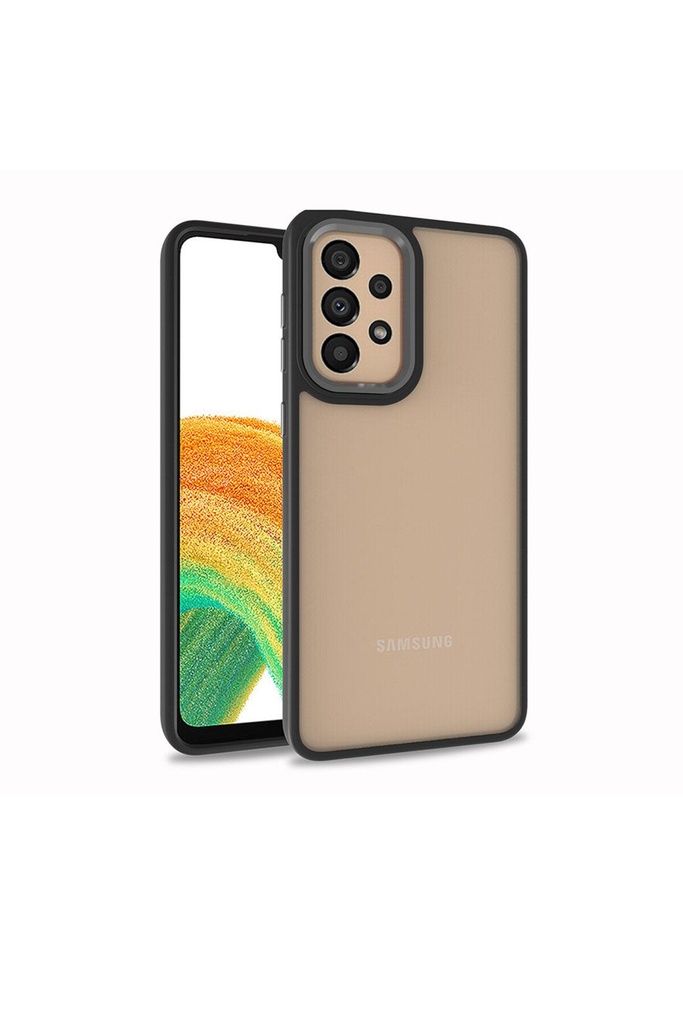 [RNZ-TA70570] Samsung Galaxy A33 5G Uyumlu Kılıf Zore Flora Kapak (Siyah)