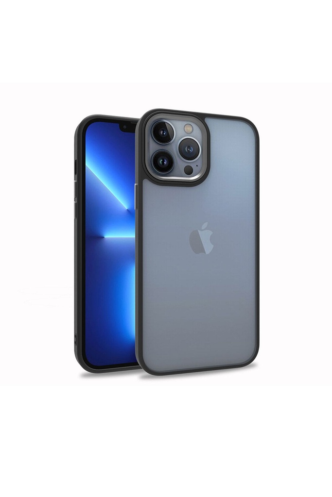 [RNZ-TA70594] Apple iPhone 13 Pro Max Uyumlu Kılıf Zore Flora Kapak (Siyah)
