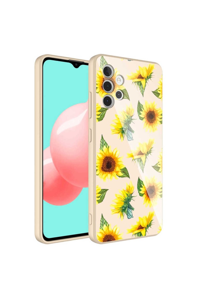 Samsung Galaxy A32 4G Uyumlu Kılıf Kamera Korumalı Desenli Sert Silikon Zore Epoksi Kapak