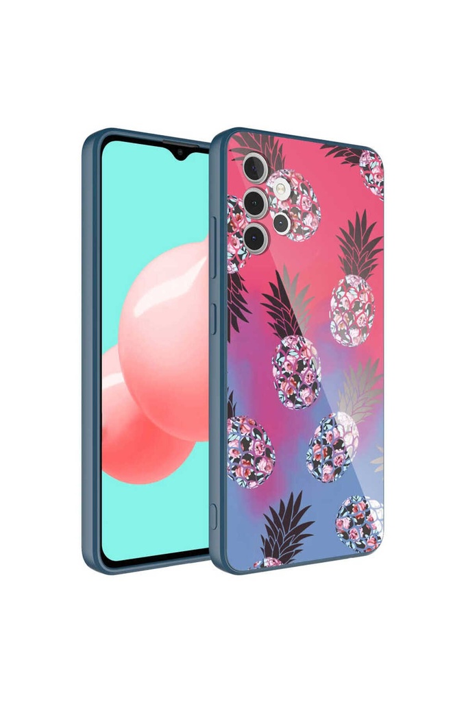 Samsung Galaxy A32 4G Uyumlu Kılıf Kamera Korumalı Desenli Sert Silikon Zore Epoksi Kapak