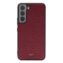 Samsung Galaxy S22 Uyumlu Kılıf ​Kajsa Pearl Pattern Hakiki Deri Kapak