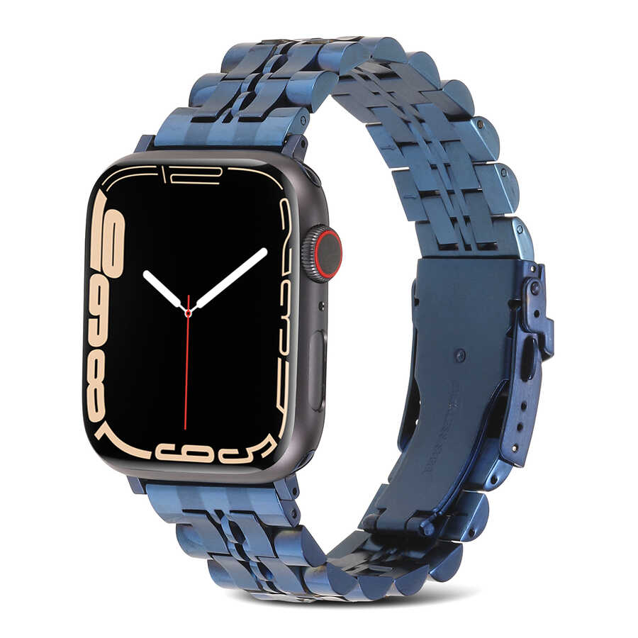 ​​​Apple Watch 7 45mm Uyumlu KRD-54 Metal Kordon