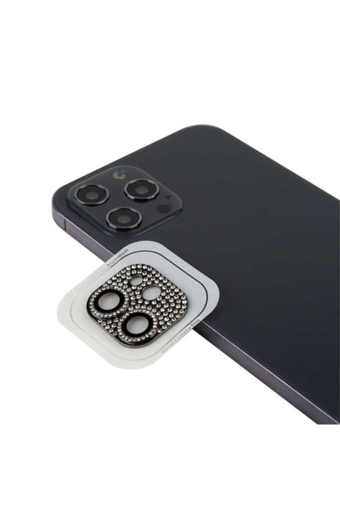 [RNZ-TA71078] Apple iPhone 12 Mini Uyumlu Zore CL-08 Kamera Lens Koruyucu (Siyah)