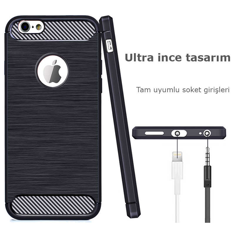 [RNZ-TA542] Apple iPhone 5 Uyumlu Kılıf Zore Room Silikon Kapak (Siyah)