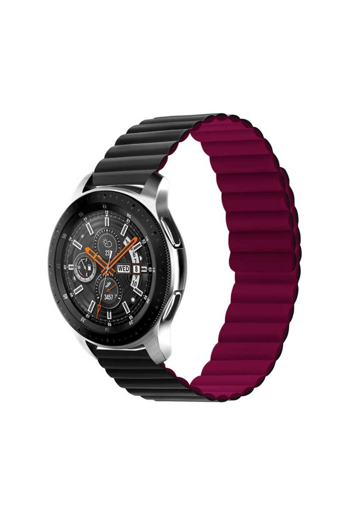 Samsung Galaxy Watch 46mm Uyumlu Kordon Suni Deri Yumuşak Soft Yüzey KRD-52 Kayış