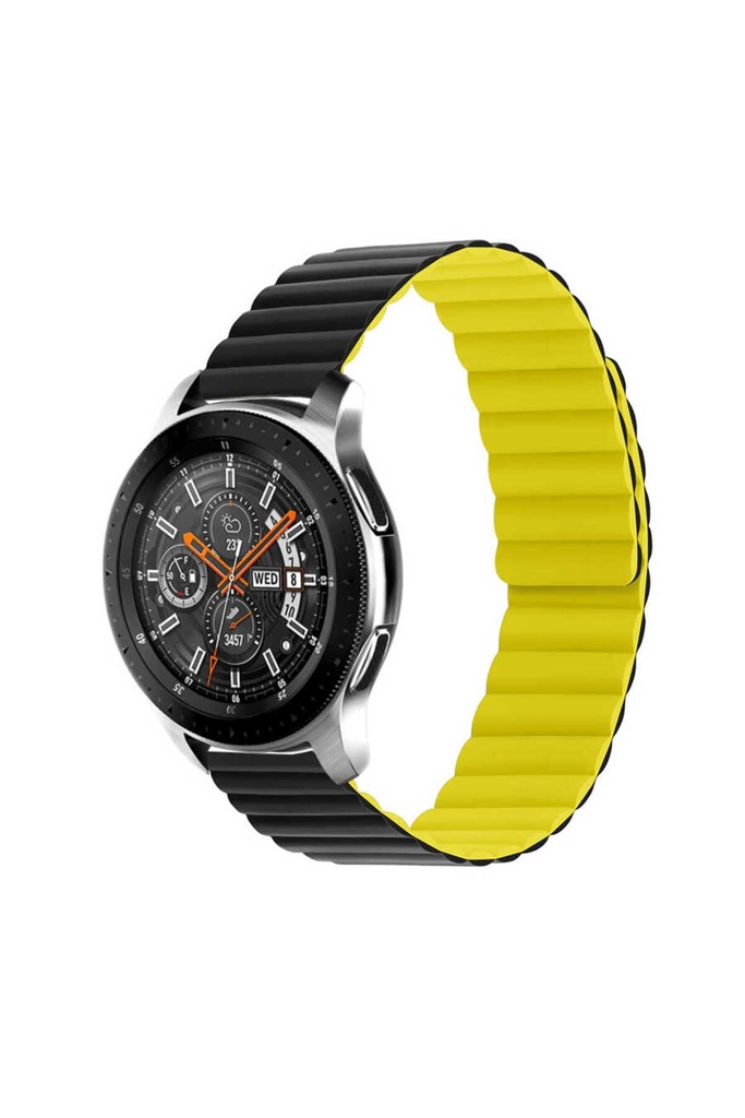 Samsung Galaxy Watch 46mm Uyumlu Kordon Suni Deri Yumuşak Soft Yüzey KRD-52 Kayış