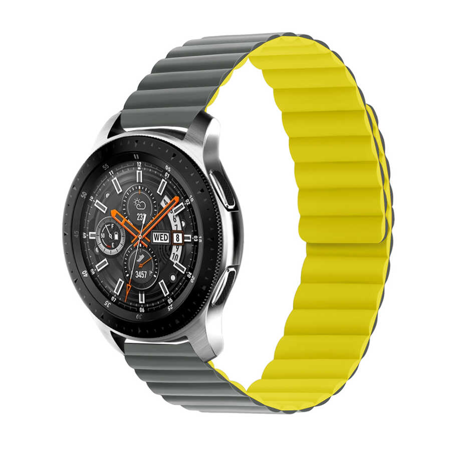 Samsung Gear S3 Uyumlu Kordon Suni Deri Yumuşak Soft Yüzey KRD-52 Kayış