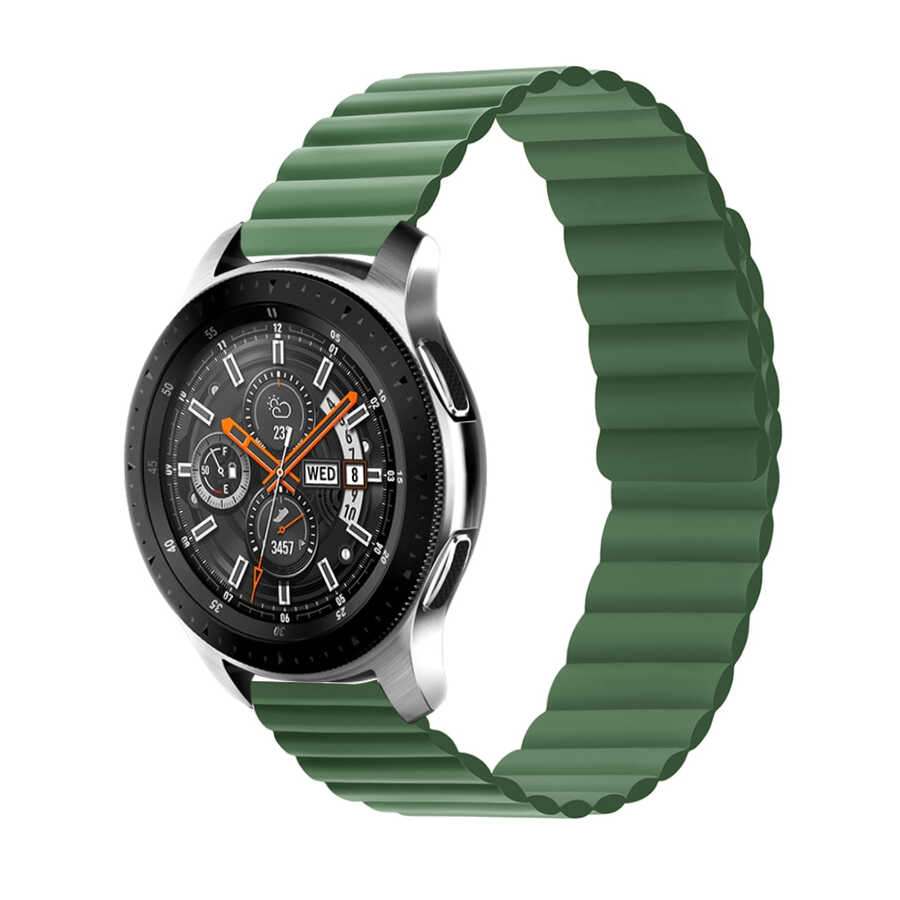 Samsung Gear S3 Uyumlu Kordon Suni Deri Yumuşak Soft Yüzey KRD-52 Kayış