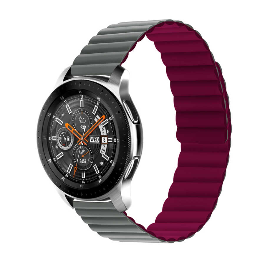 Huawei GT2 46mm 22mm Uyumlu Kordon Suni Deri Yumuşak Soft Yüzey KRD-52 Kayış