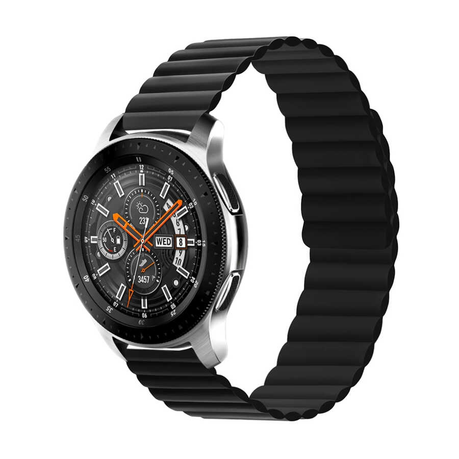 [RNZ-TA71513] Xiaomi  Amazfit Pace Uyumlu Kordon Suni Deri Yumuşak Soft Yüzey KRD-52 Kayış (Siyah)