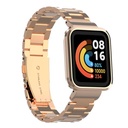 Xiaomi Redmi Watch (Mi Watch Lite) Uyumlu Kordon Paslanmaz Metal Baklalı Klipsli Zore KRD-60 Kayış