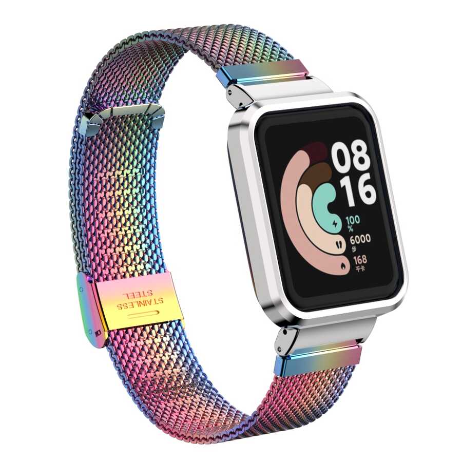 Xiaomi Redmi Watch (Mi Watch Lite) Uyumlu Kordon Hasır Metal Klipsli KRD-59 Kayış
