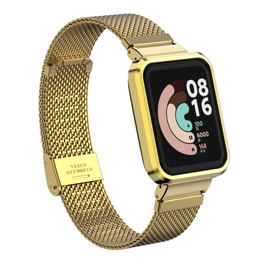 Xiaomi Redmi Watch (Mi Watch Lite) Uyumlu Kordon Hasır Metal Klipsli KRD-59 Kayış