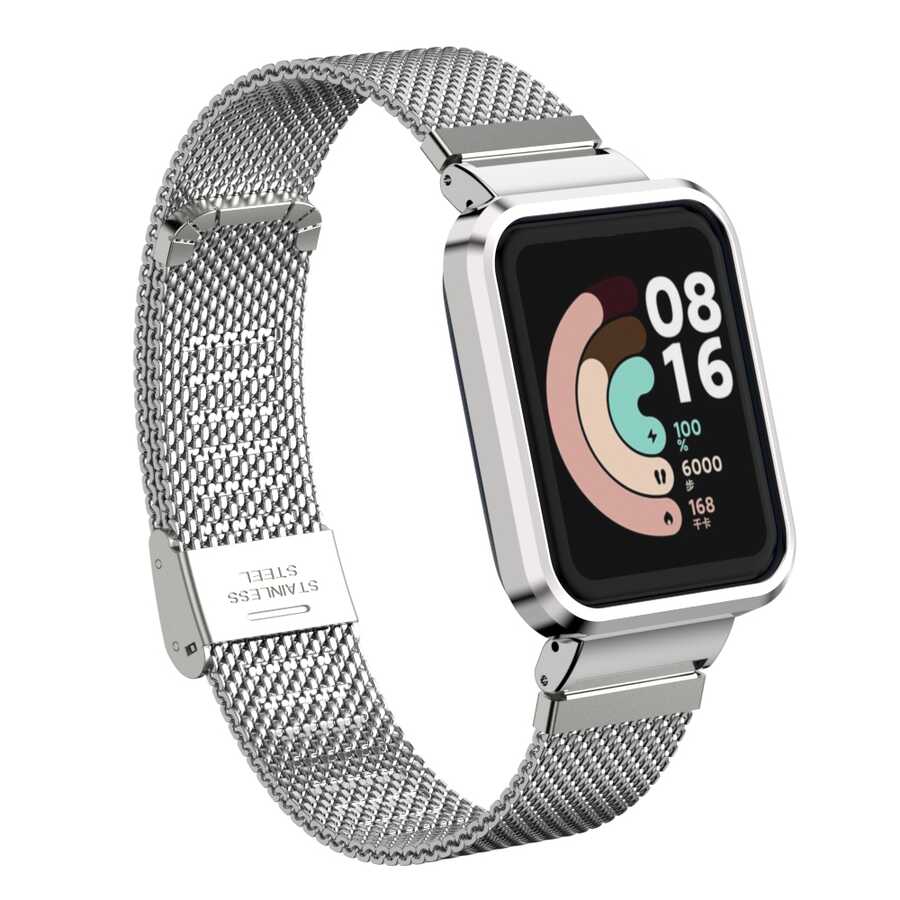 Xiaomi Redmi Watch (Mi Watch Lite) Uyumlu Kordon Hasır Metal Klipsli KRD-59 Kayış
