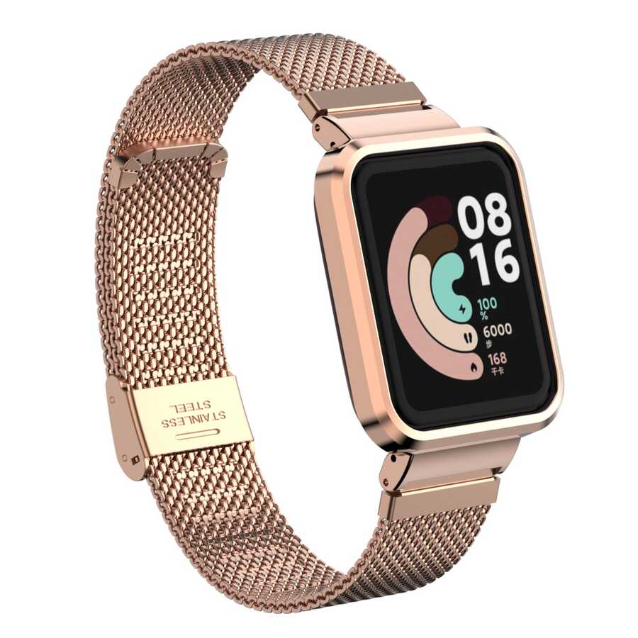 Xiaomi Redmi Watch (Mi Watch Lite) Uyumlu Kordon Hasır Metal Klipsli KRD-59 Kayış