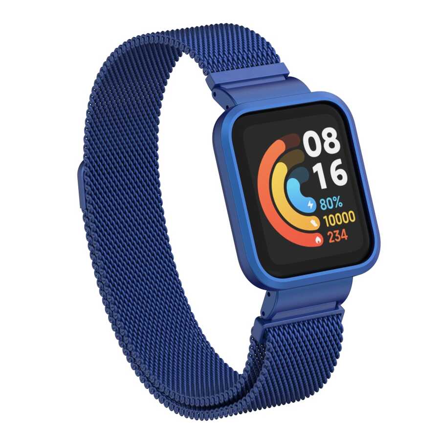 Xiaomi Redmi Watch (Mi Watch Lite) Uyumlu Kordon Hasır Metal Mıknatıslı Zore KRD-58 Kayış