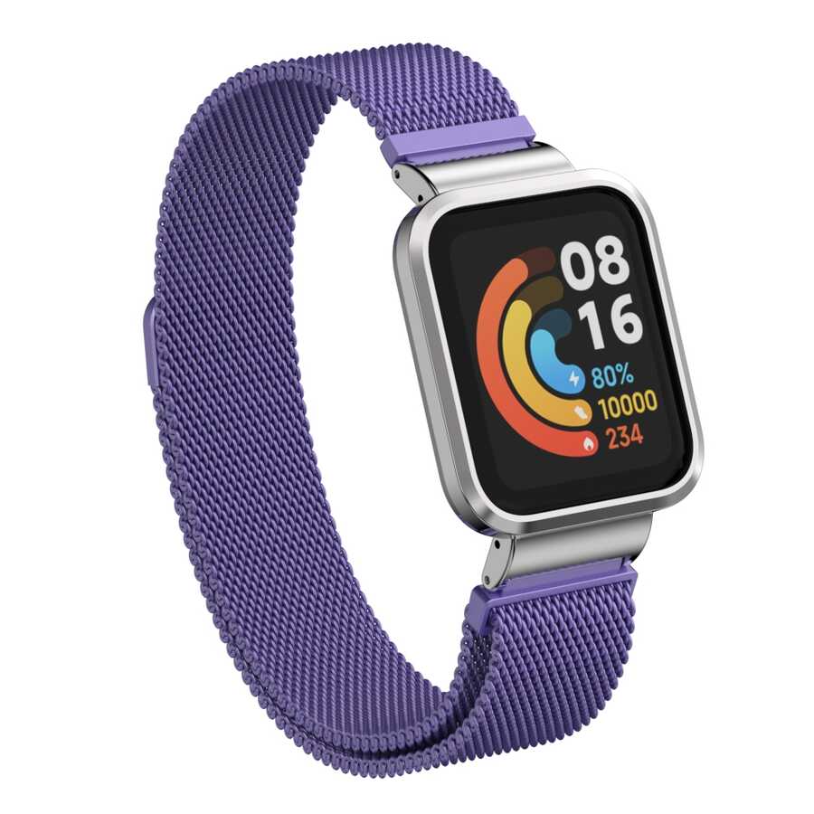 Xiaomi Redmi Watch (Mi Watch Lite) Uyumlu Kordon Hasır Metal Mıknatıslı Zore KRD-58 Kayış