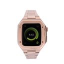 Apple Watch 7 45mm Uyumlu Kordon Metal Kasa Korumalı Klipsli Luxury Zore KRD-64 Kayış