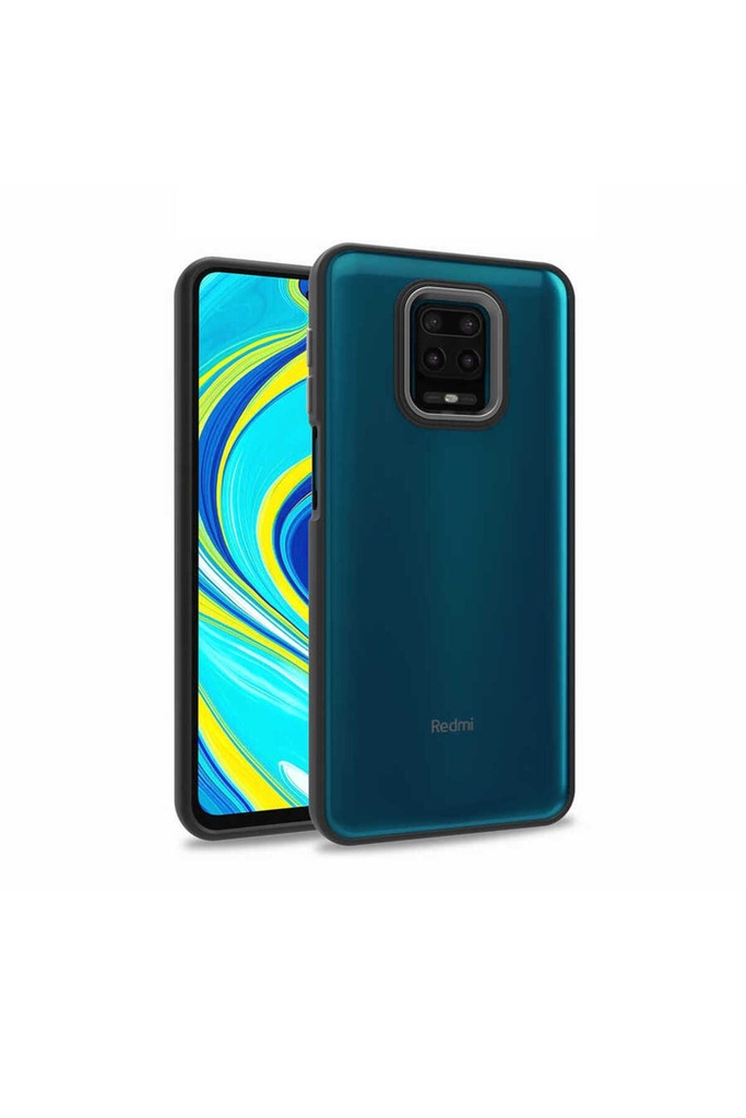 [RNZ-TA72115] Xiaomi Redmi Note 9 Pro Uyumlu Kılıf Zore Flora Kapak (Siyah)