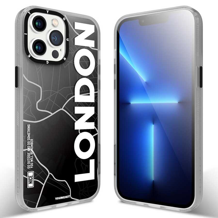 Apple iPhone 13 Pro Uyumlu Kılıf YoungKit World Trip Serisi Kapak
