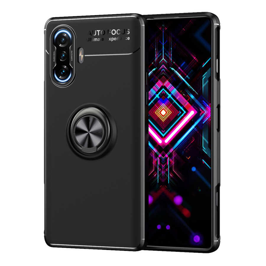 [RNZ-TA74404] Xiaomi Redmi K40 Gaming Uyumlu Kılıf Zore Ravel Silikon Kapak (Siyah)