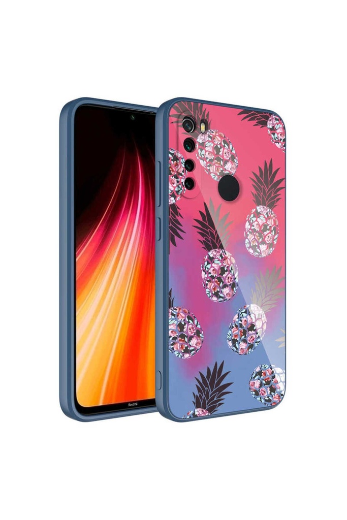 Xiaomi Redmi Note 8 Uyumlu Kılıf Kamera Korumalı Desenli Sert Silikon Zore Epoksi Kapak