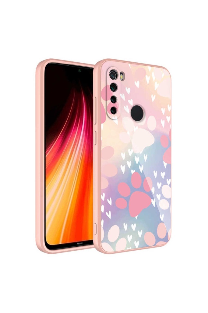 Xiaomi Redmi Note 8 Uyumlu Kılıf Kamera Korumalı Desenli Sert Silikon Zore Epoksi Kapak