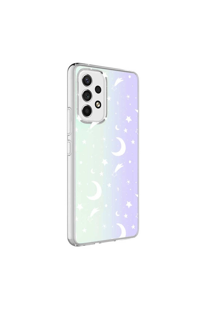 Samsung Galaxy A13 4G Uyumlu Kılıf Zore M-Blue Desenli Kapak