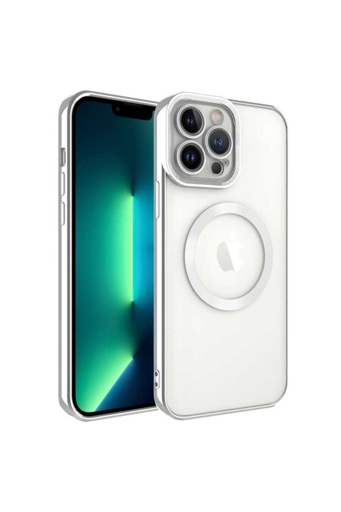 Apple iPhone 13 Pro Max Uyumlu Kılıf M-safe Wireless Şarj Özellikli Zore Setro Silikon