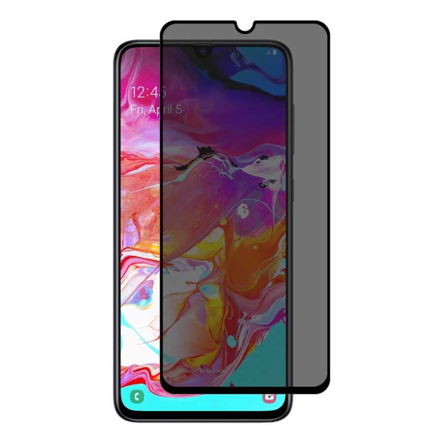 Huawei P Smart 2019 Uyumlu Davin 5D Privacy Cam Ekran Koruyucu