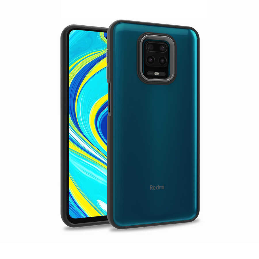 [RNZ-TA72103] Xiaomi Redmi Note 9S Uyumlu Kılıf Zore Flora Kapak (Siyah)