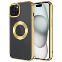 Apple iPhone 15 Uyumlu Kılıf Tek Kamera Çerçeveli Logo Gösteren Zore Omega Kapak