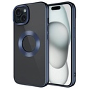 Apple iPhone 15 Uyumlu Kılıf Tek Kamera Çerçeveli Logo Gösteren Zore Omega Kapak